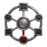 Hub-and-node system diagram icon, representing Engineering and Systems Engineering