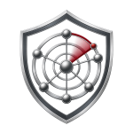 Metallic shield and radar network symbol representing Phinteq’s experience across complex Defence capability programs.
