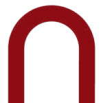 An arch shape representing the letter n, symbolising where capability, technology, understand and people intersect